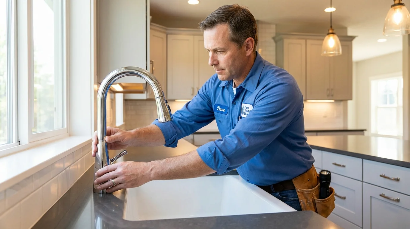 Kitchen faucet installation by Johns Plumbing LLC in Cayuga